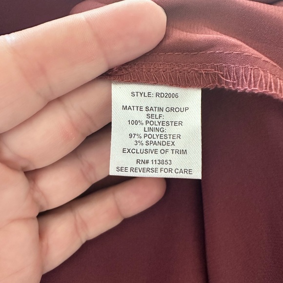 R.S.V.P. Sugarlips Satin One Shoulder Maxi Dress in color Cinnamon - Picture 5 of 5